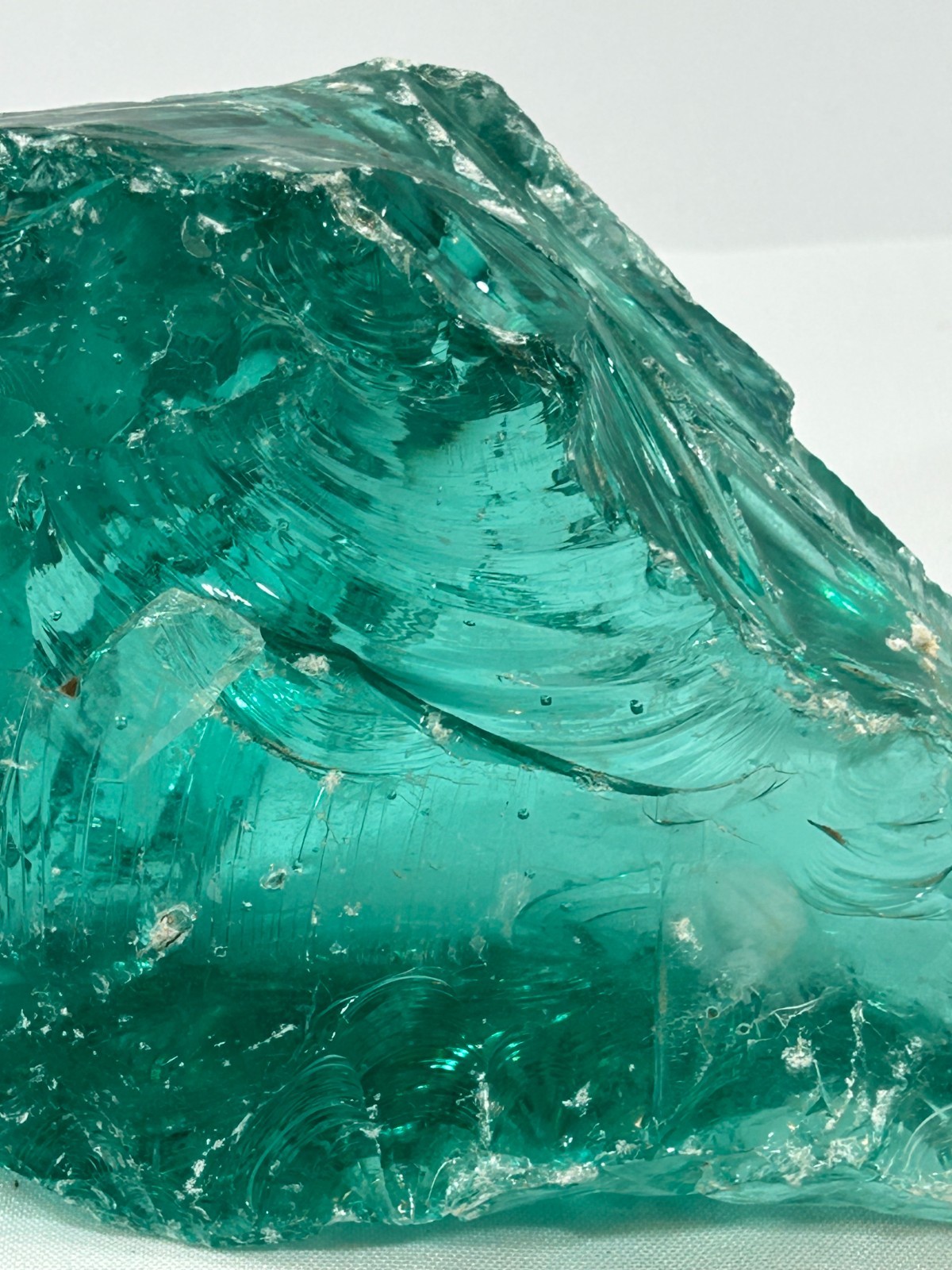 Large Aqua Blue Slag Glass Chunk Gullet Stone Decor Display Metaphysical 5lbs