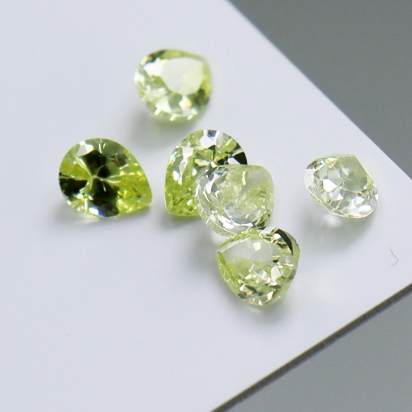 5 Ct 10 pcs Natural Light Yellow Sapphire CERTIFIED Loose Gemstone Pear Shape