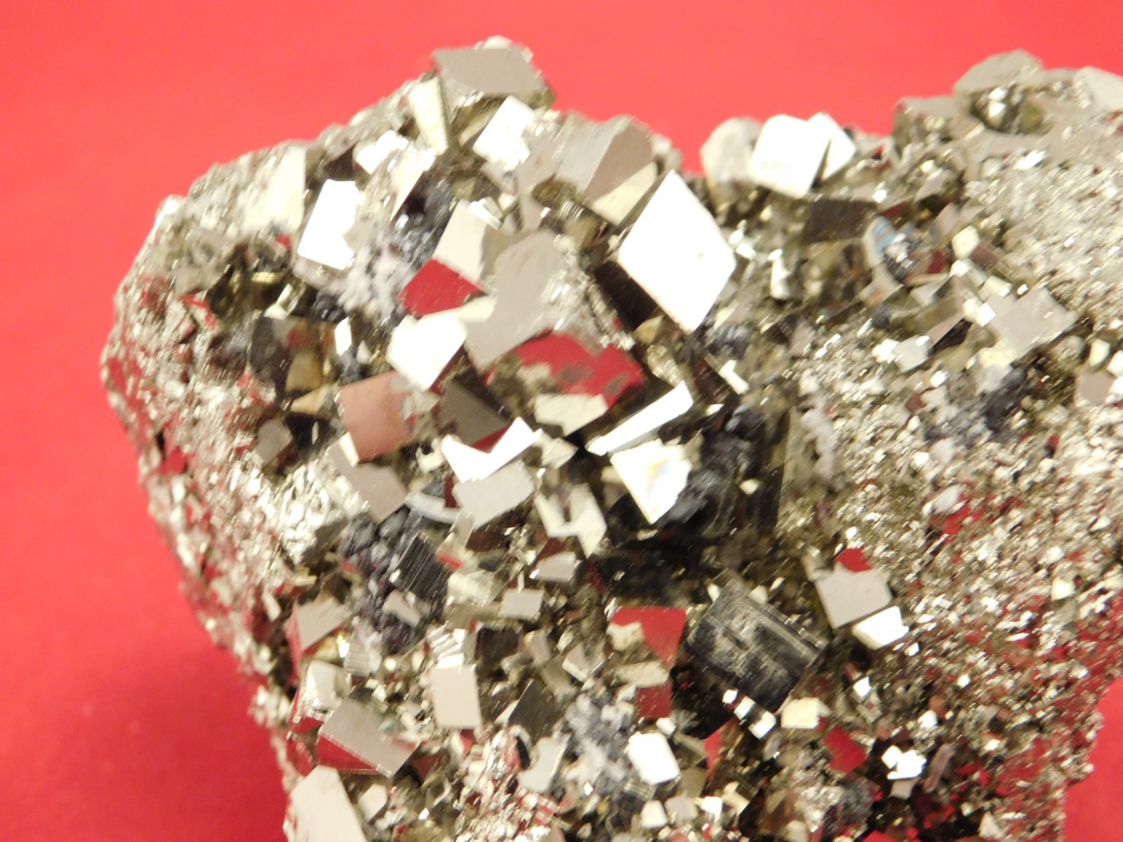 wOw! LARGER! Nice and 100% Natural Pyrite CUBE Cluster Peru 529gr