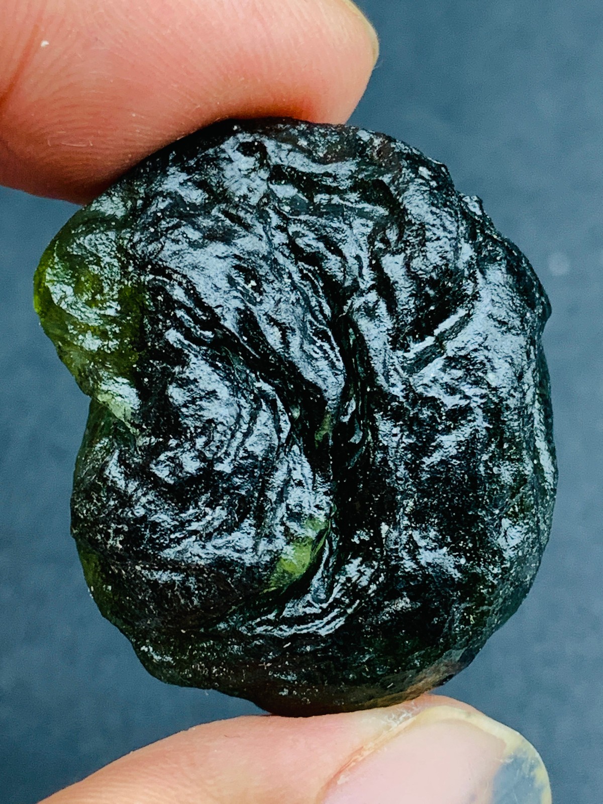 TOP Moldavite Raw Moldavite Crystal from Czech Republic PICcertificate 68CT