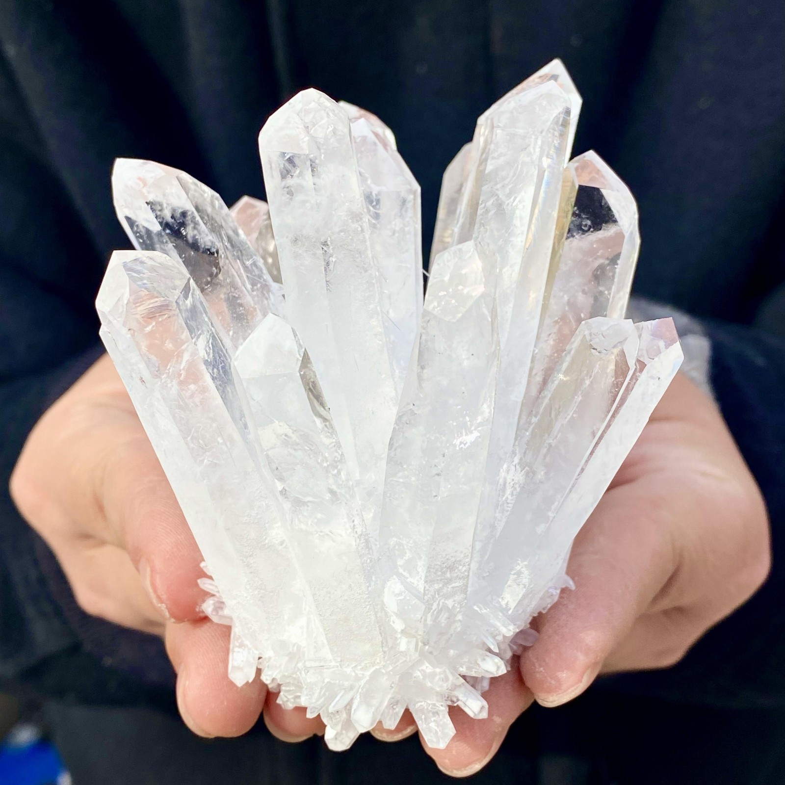 310G Newly discovered white Phantom Quartz Crystal Cluster mineral samples
