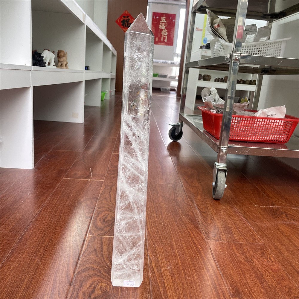 5.3LB 19.6 ” Natural A+++ Clear Quartz Obelisk Tower Crystal Decor Reiki Heal