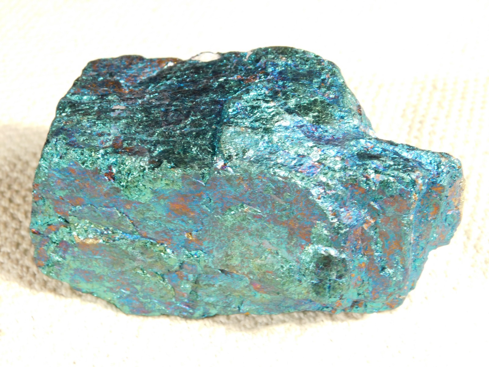 BIG! Bright IRIDESCENT Peacock Copper Chalcopyrite or Peacock Ore Mexico 578gr