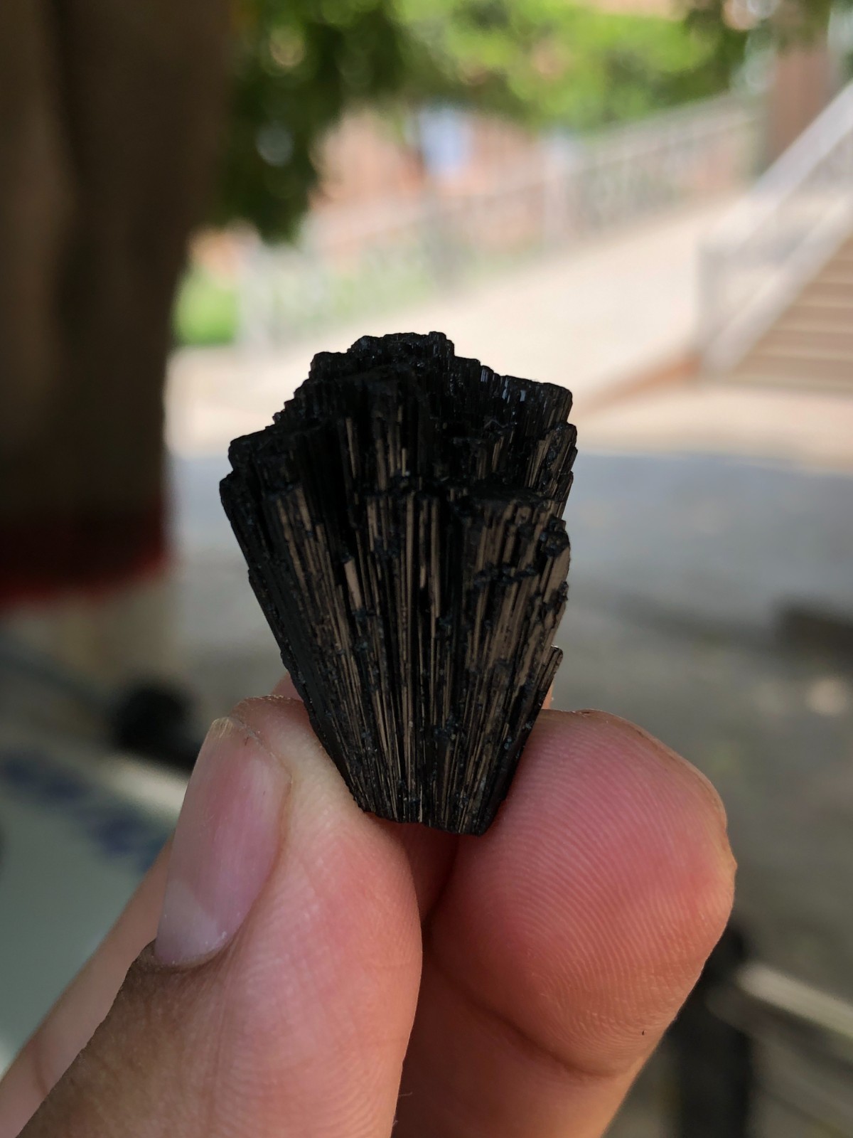 Black Tourmaline Termination Crystal Specimen From Pakistan 10.70 G