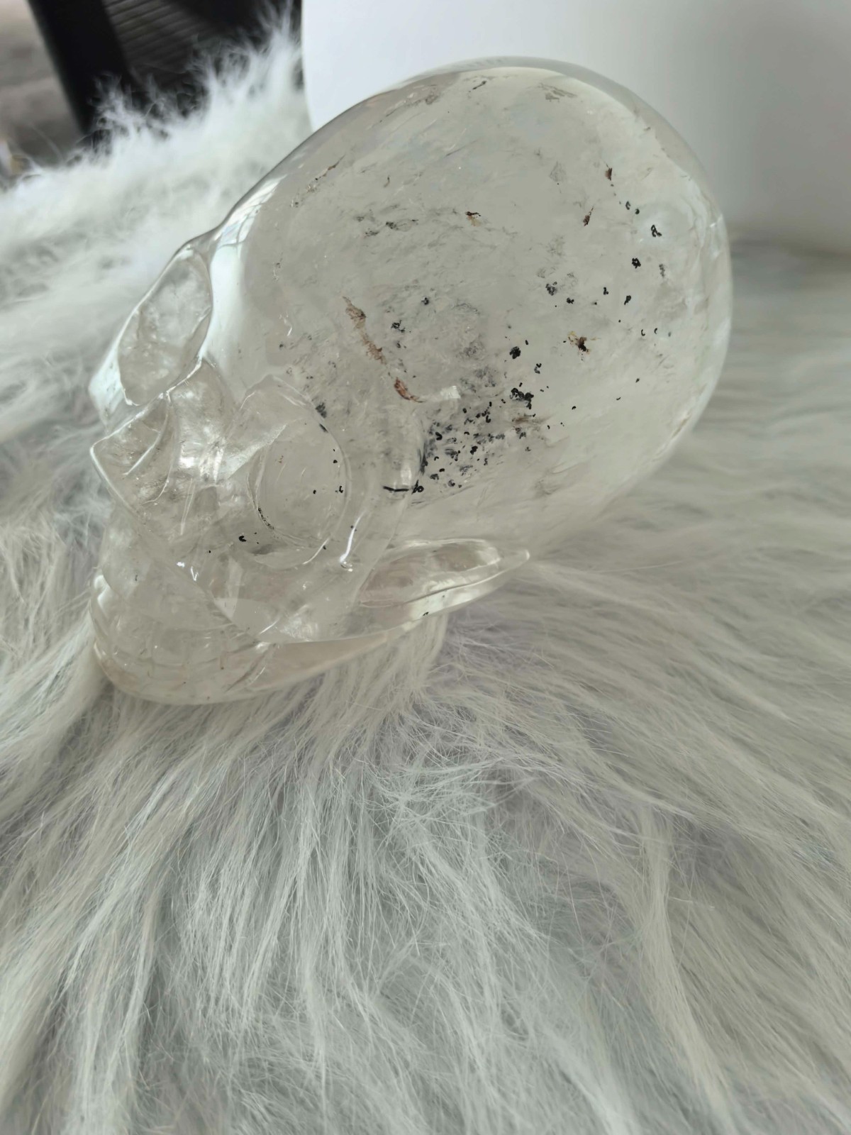 RARE Natural White Quartz Crystal Skull Carving 8cm9cm15cm Large Healing Metaphy