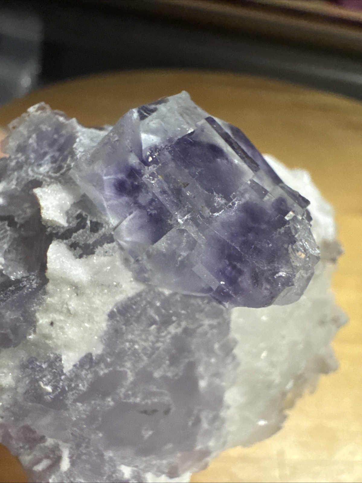 7181 Raw Fluorite Cubes With Quartz Uv Reactive 2.0”T 1.7”W 2.6”L Wt. 6 Oz.