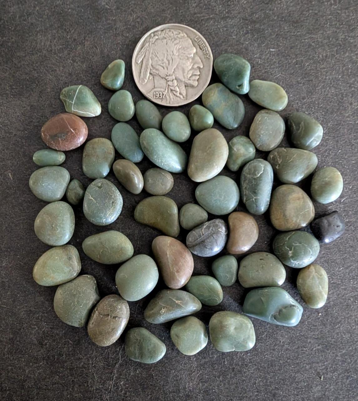 Big Sur Jade Lot 50 Ocean Polished Small Jewelry Stones Round Oval Teardrop