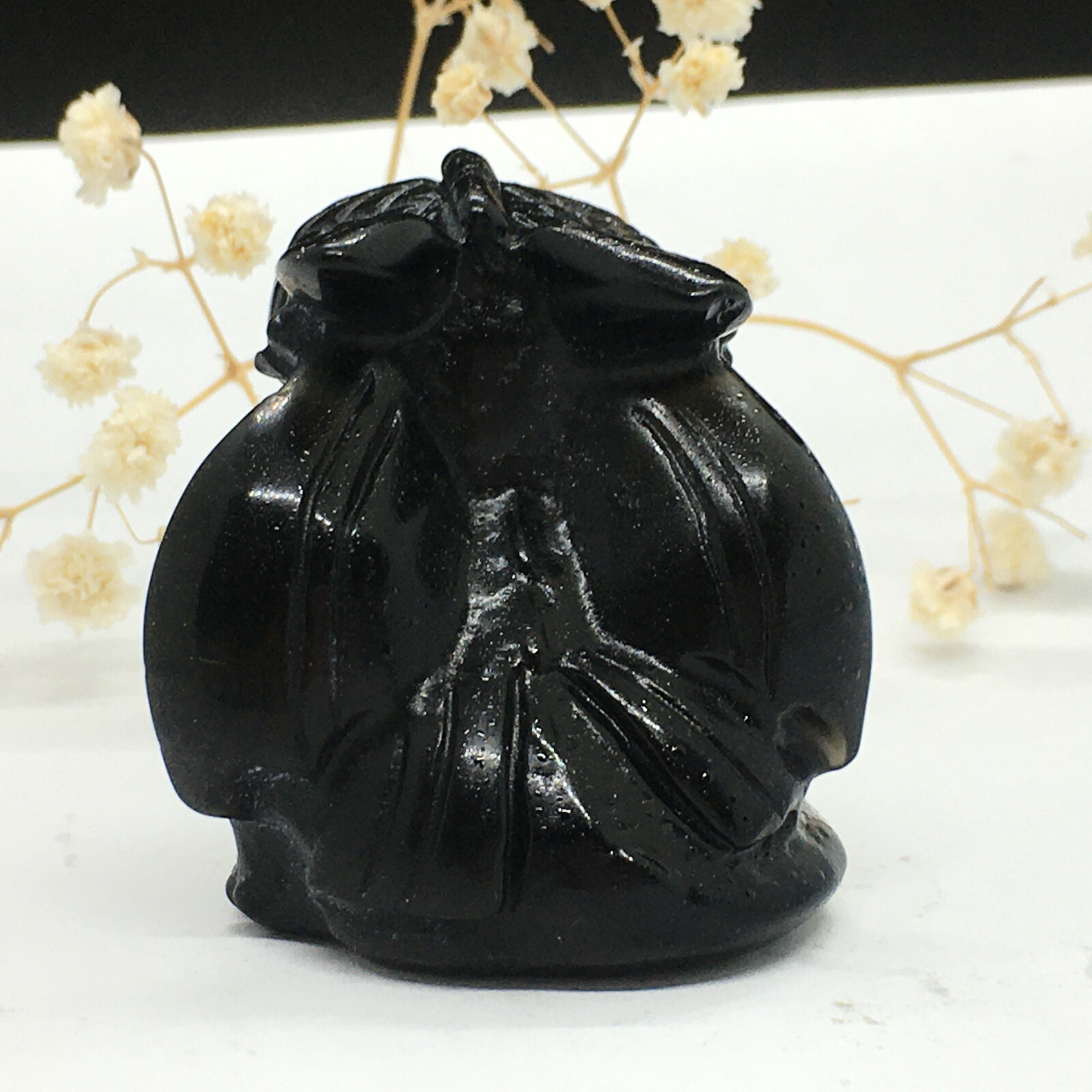 1.5’’ Natural obsidian crystal Quartz carved crystal skull reiki healing 1pc
