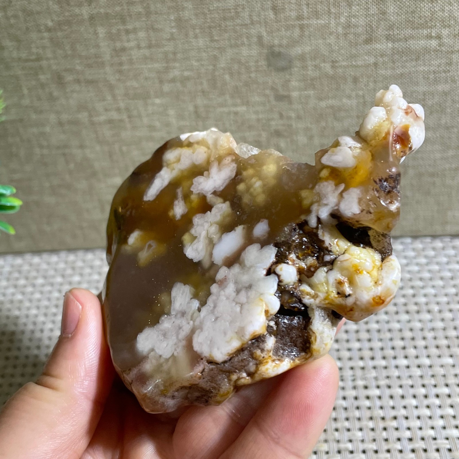 Sakura Agate Blossom Facet Rough Specimen Madagascar 186g g42