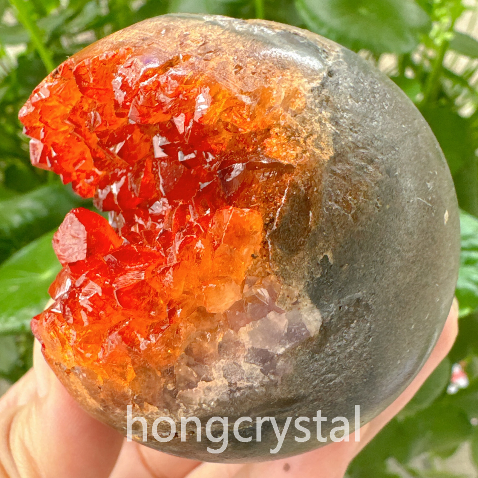200g-300g Natural Citrine geode quartz cluster crystal specimen healing