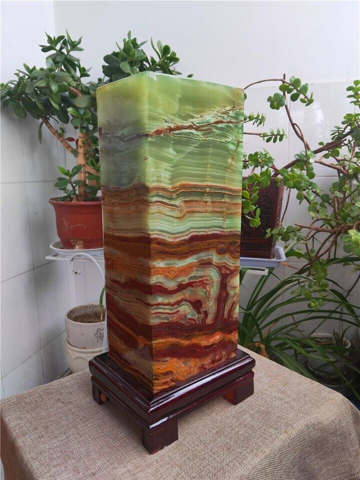 43 lb Natural Green Jade Cube Specimen Healing Afghanistan #C2