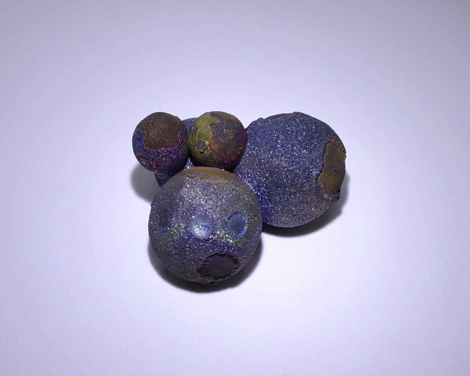 Iridescent Chalcopyrite Balls * Locality – Hubei Province, China