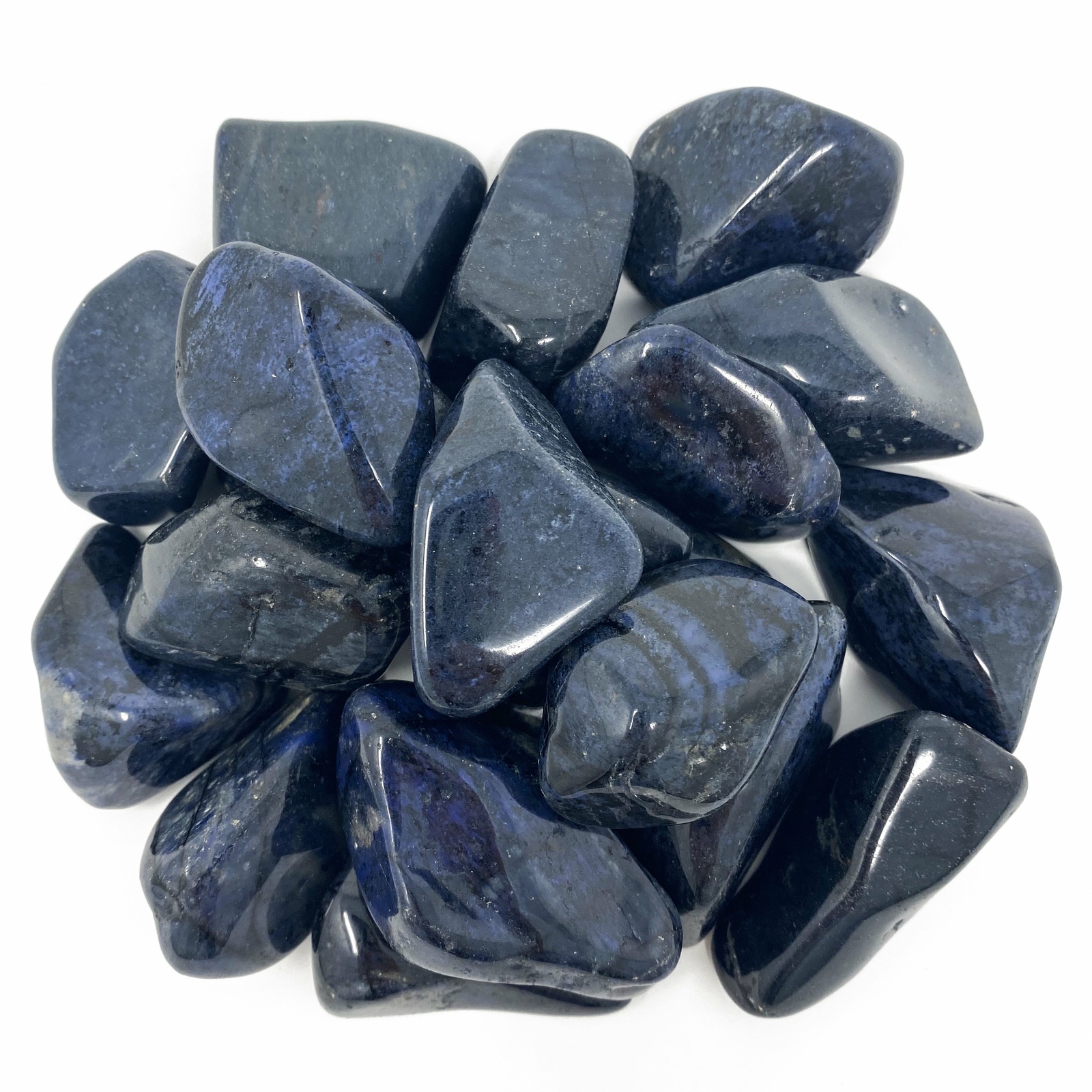 (1) Dumortierite Tumbled Crystal Specimen with Description Card