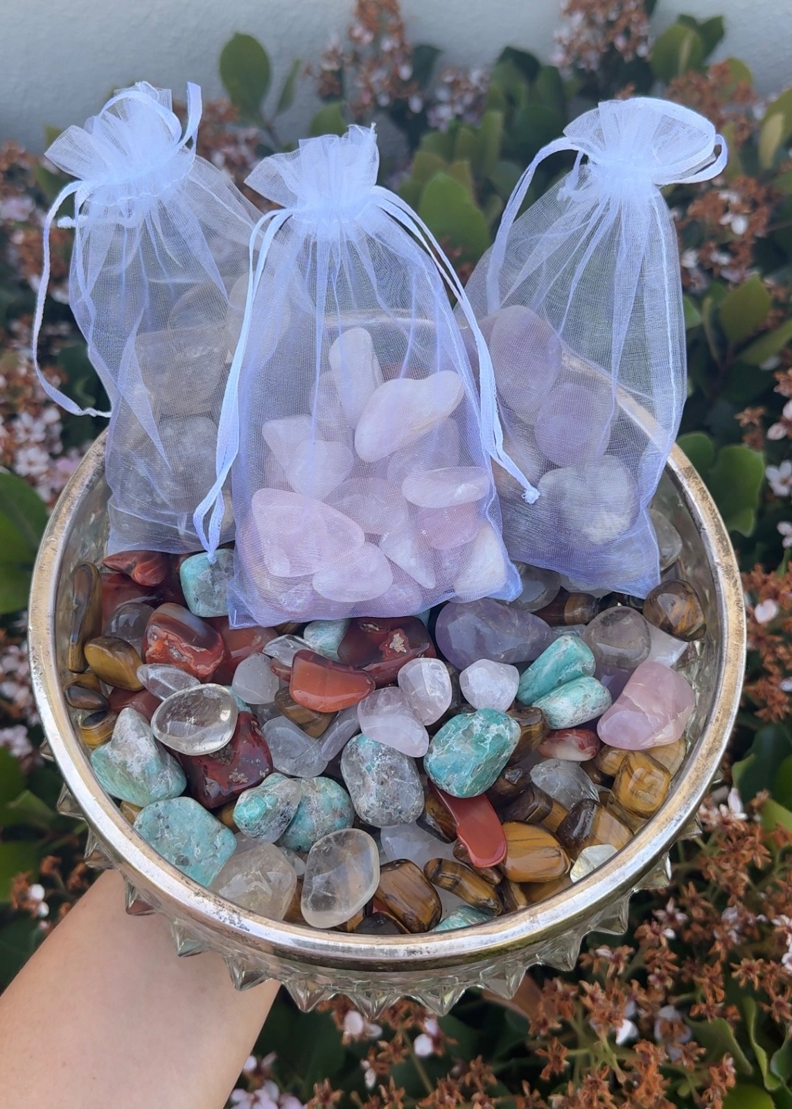 Bulk Wholesale Lot 1/2 Pound Tumble Crystals – Mixed, Carnelian, Tigers eye, ETC