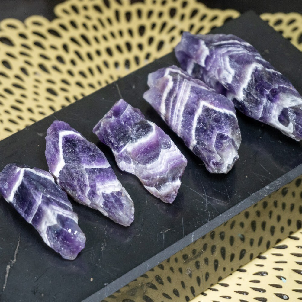 Raw Rough Chevorn Amethyst Chunks Healing Crystal Mineral Rocks for Jewelry DIY