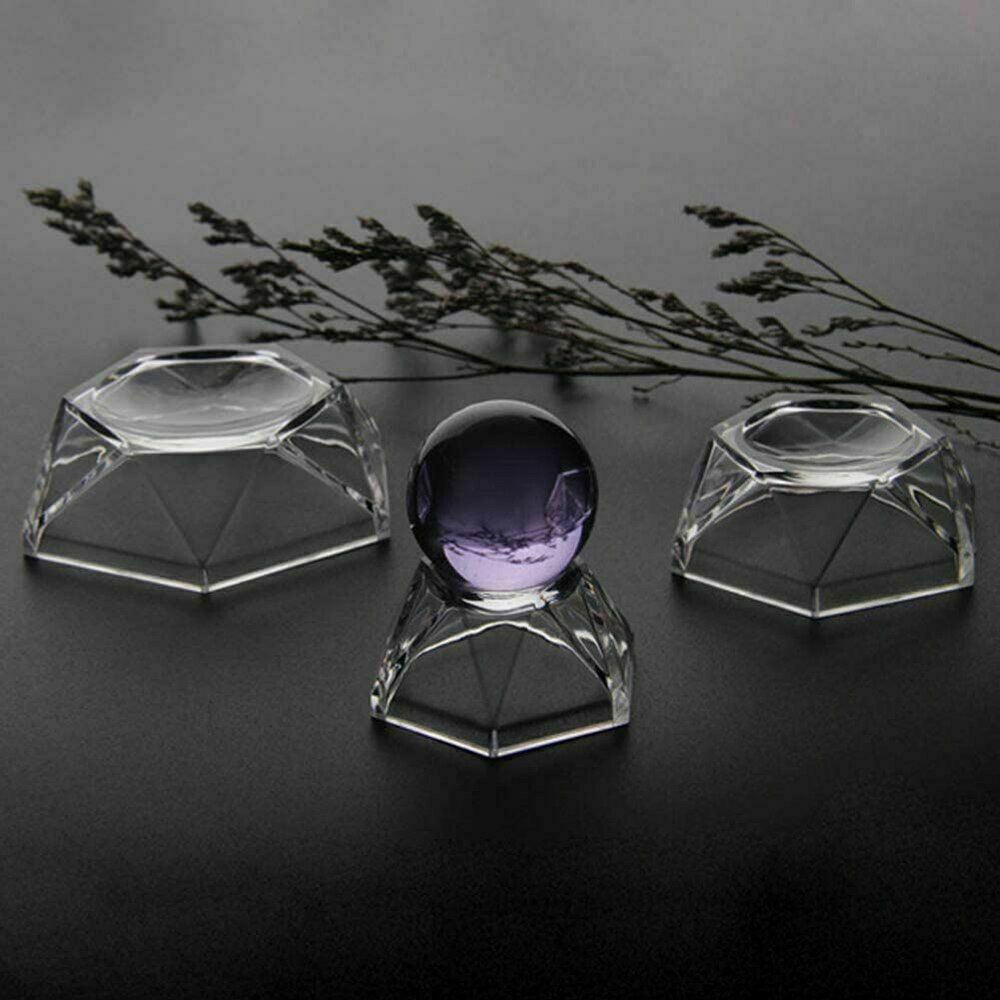10Pcs Acrylic Display Crystal Ball Base Stand Quartz Sphere Holder Decoration
