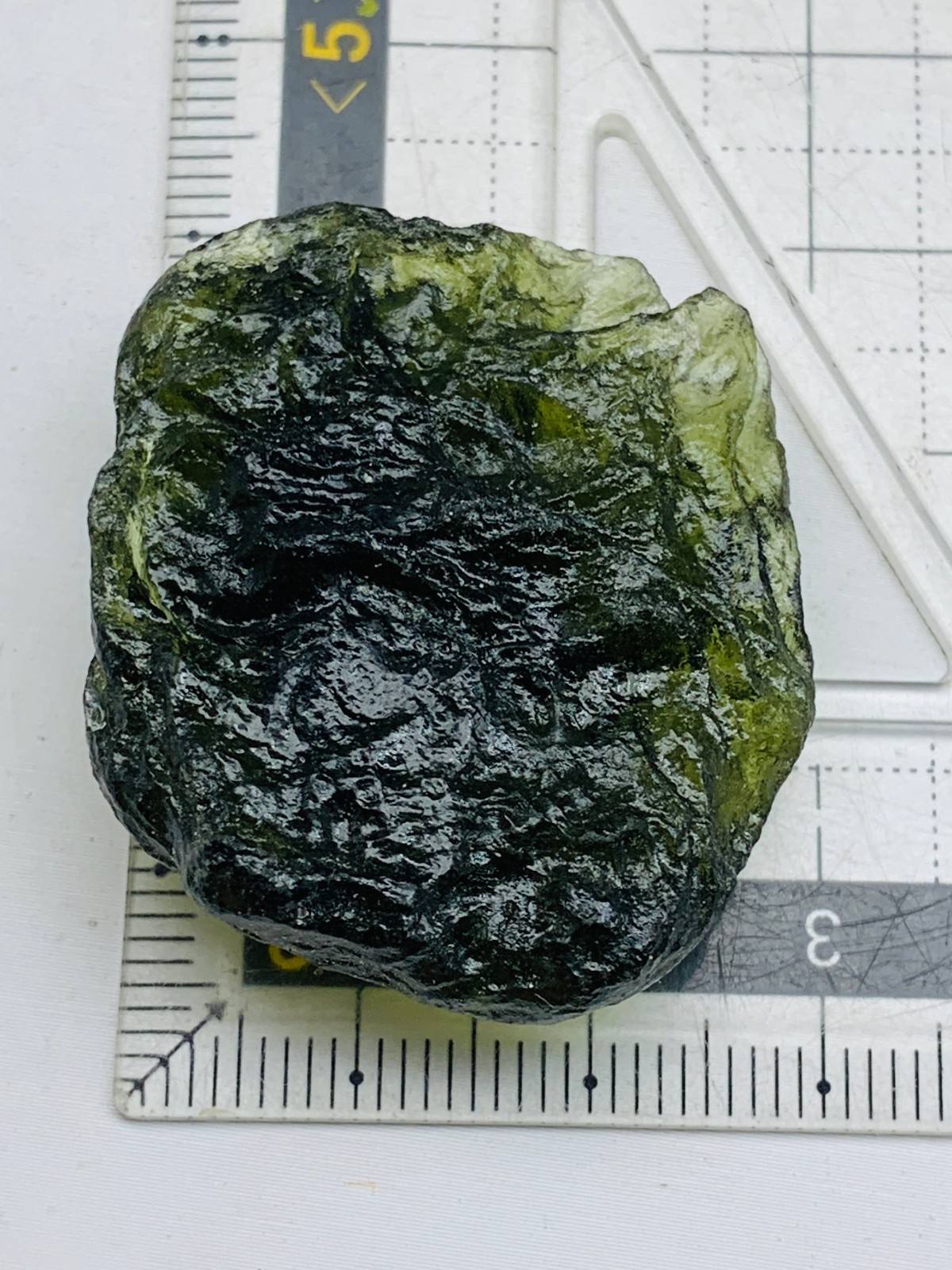 TOP Moldavite Raw Moldavite Crystal from Czech Republic PICcertificate 63CT