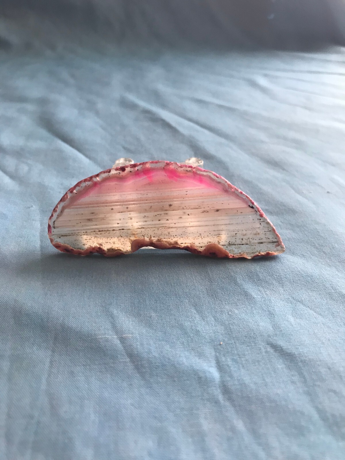 New 3” by 1-1/8” Pink Dyed Cut & Polished .58 Ounce Agate Rock Slab Craft Stone
