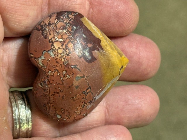 RARE & BEAUTIFUL: 1 5/8 ” MOOKAITE JASPER,MOROCCO.BOTH SIDES NICE!
