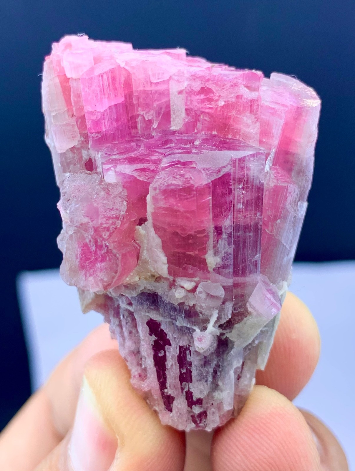 45.97 Gm Natural Hot Pink-Color Tourmaline Terminated Crystal Gemstone —Paproki