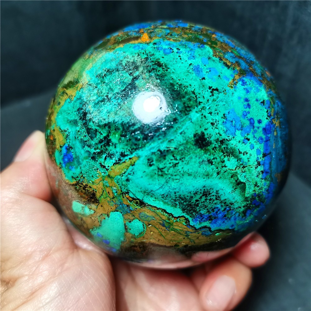 Rare 732.8G Natural Blue Copper Ore Phoenix Stone Agate Symbiotic Healing A49