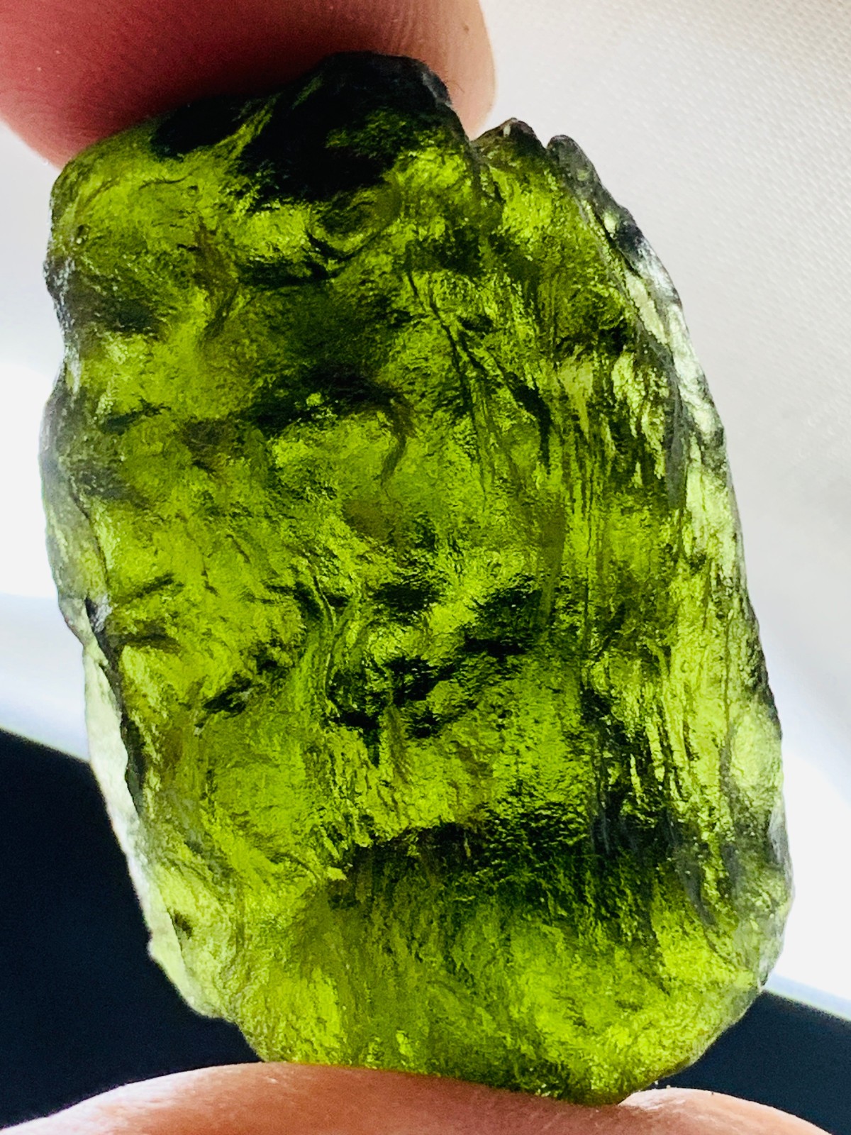 TOP Moldavite Raw Moldavite Crystal from Czech Republic PICcertificate 82CT