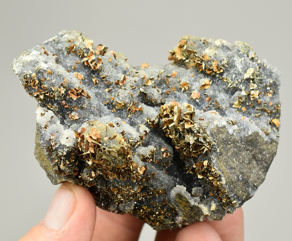 Marcasite on Quartz – Magmont Mine, Iron Co., Missouri