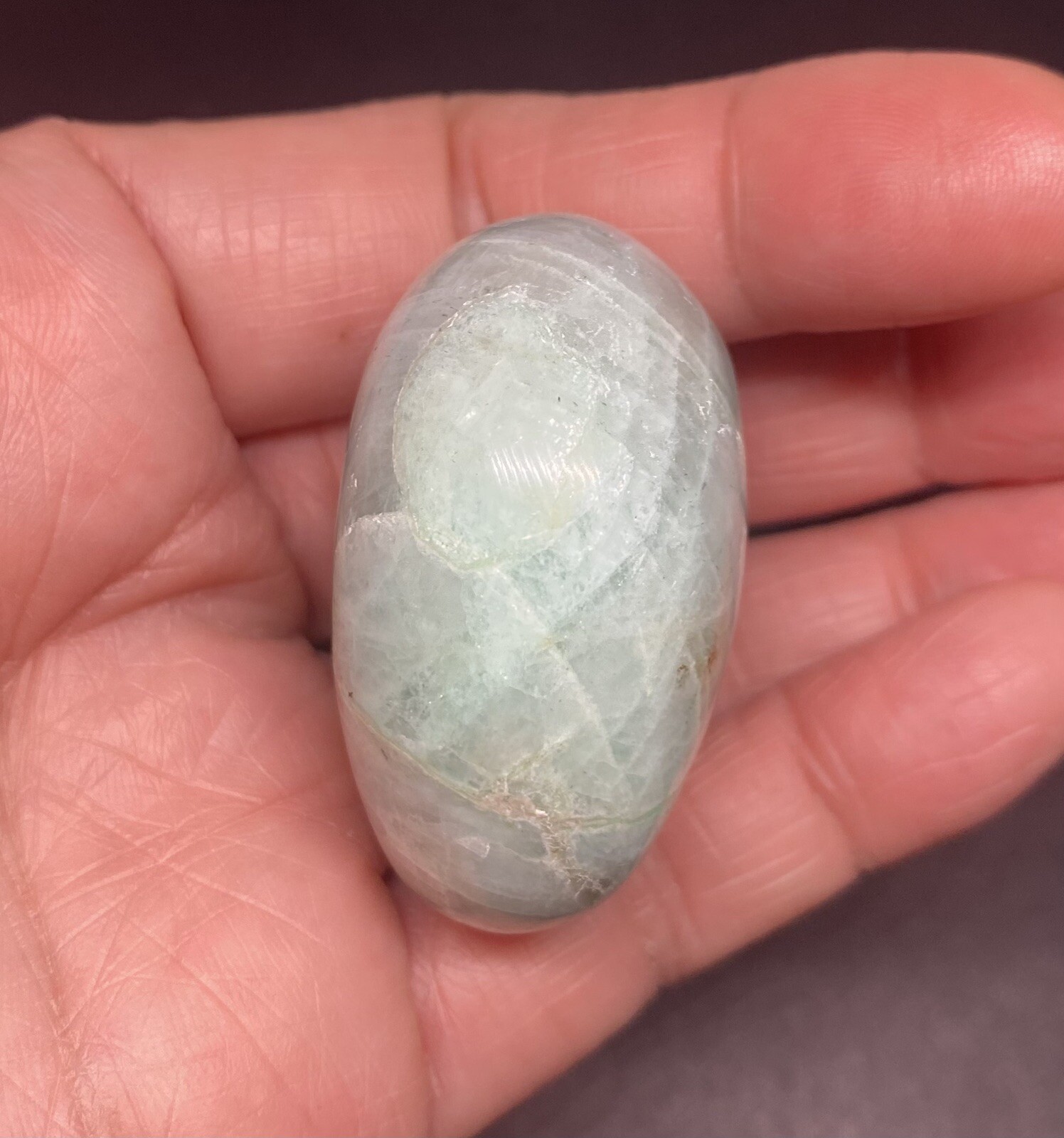 Garnierite Palm Stone Madagascar 51g Over 1 1/2in