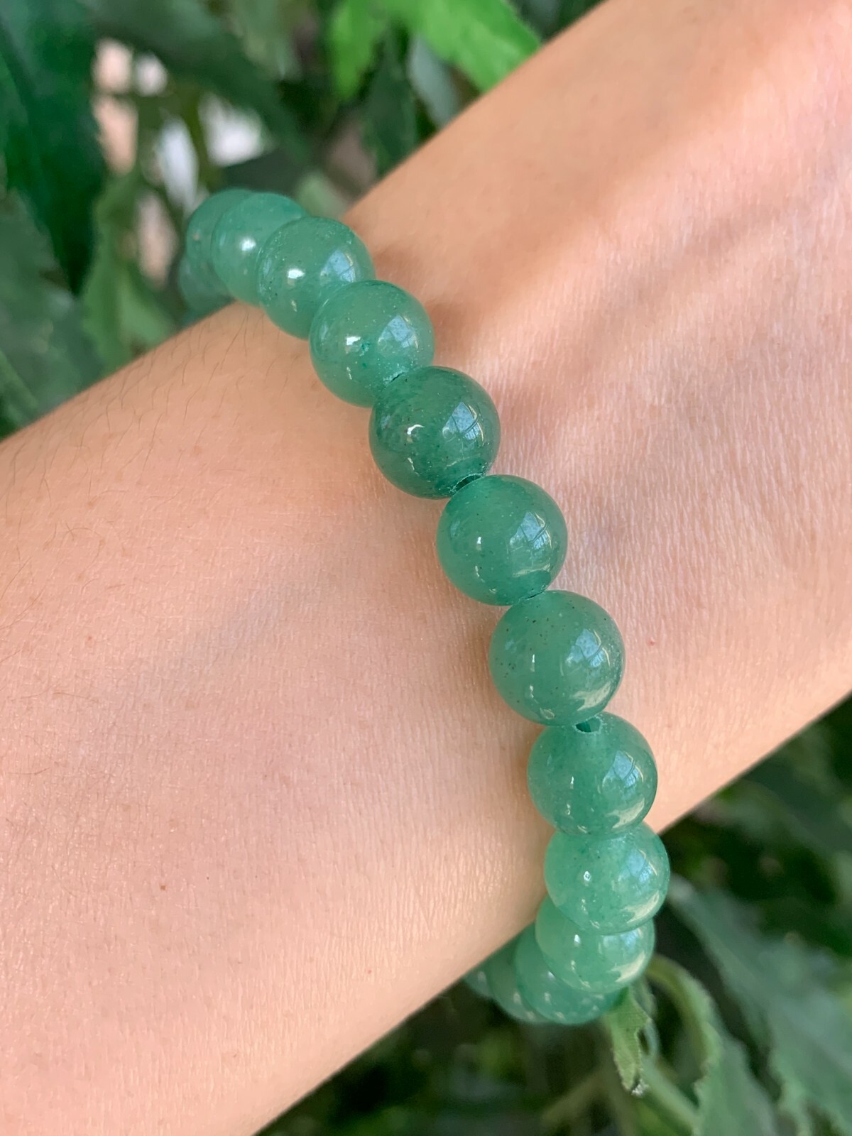Grade A++ Green Aventurine Crystal Bead Bracelet 8mm, Green Aventurine Bracelet