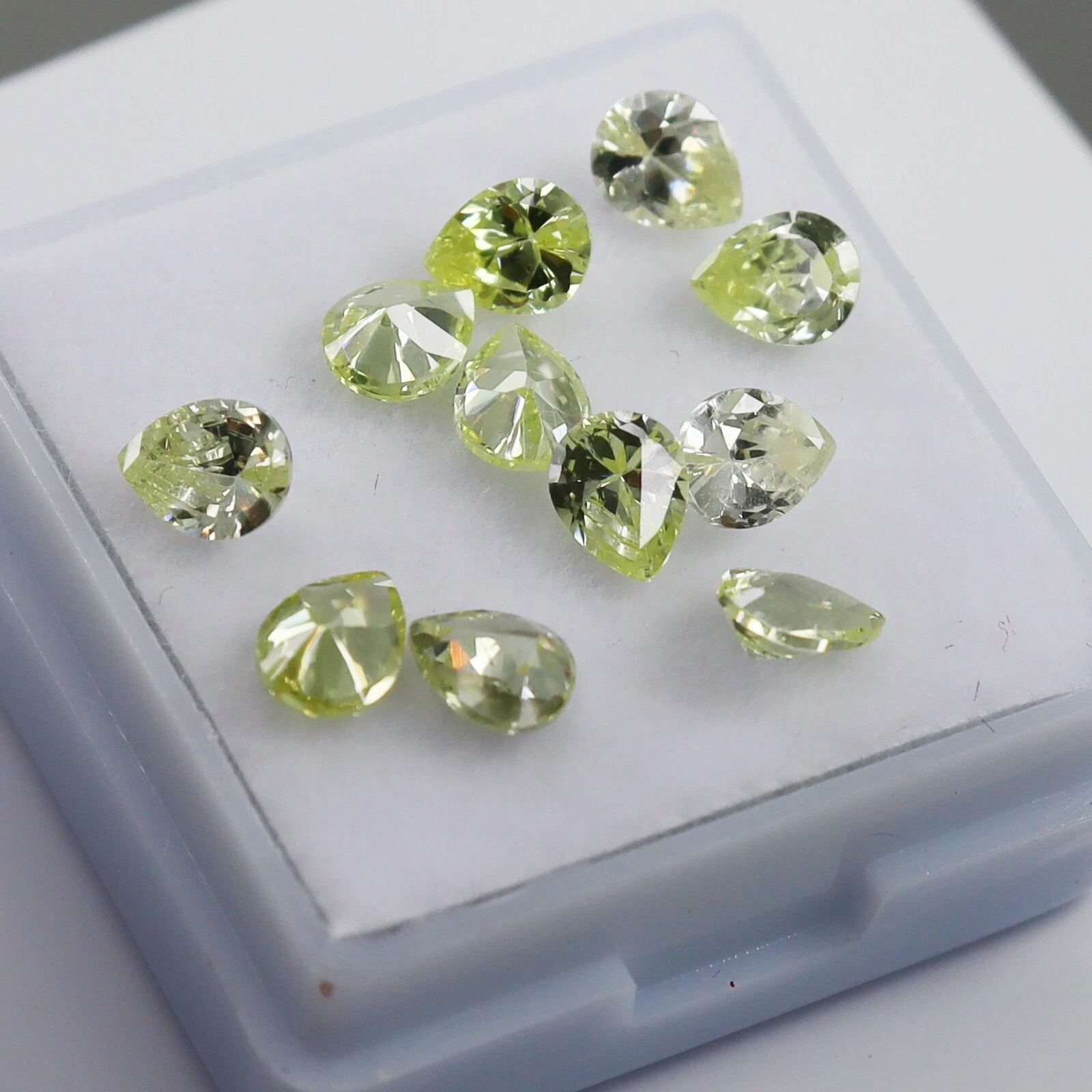5 Ct 10 pcs Natural Light Yellow Sapphire CERTIFIED Loose Gemstone Pear Shape