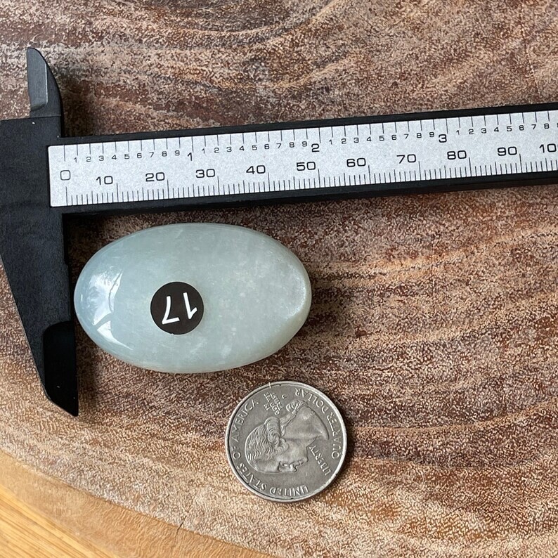 Silky Green Moonstone Palmstone Pocket Crystal – No.17 Rare Crystals