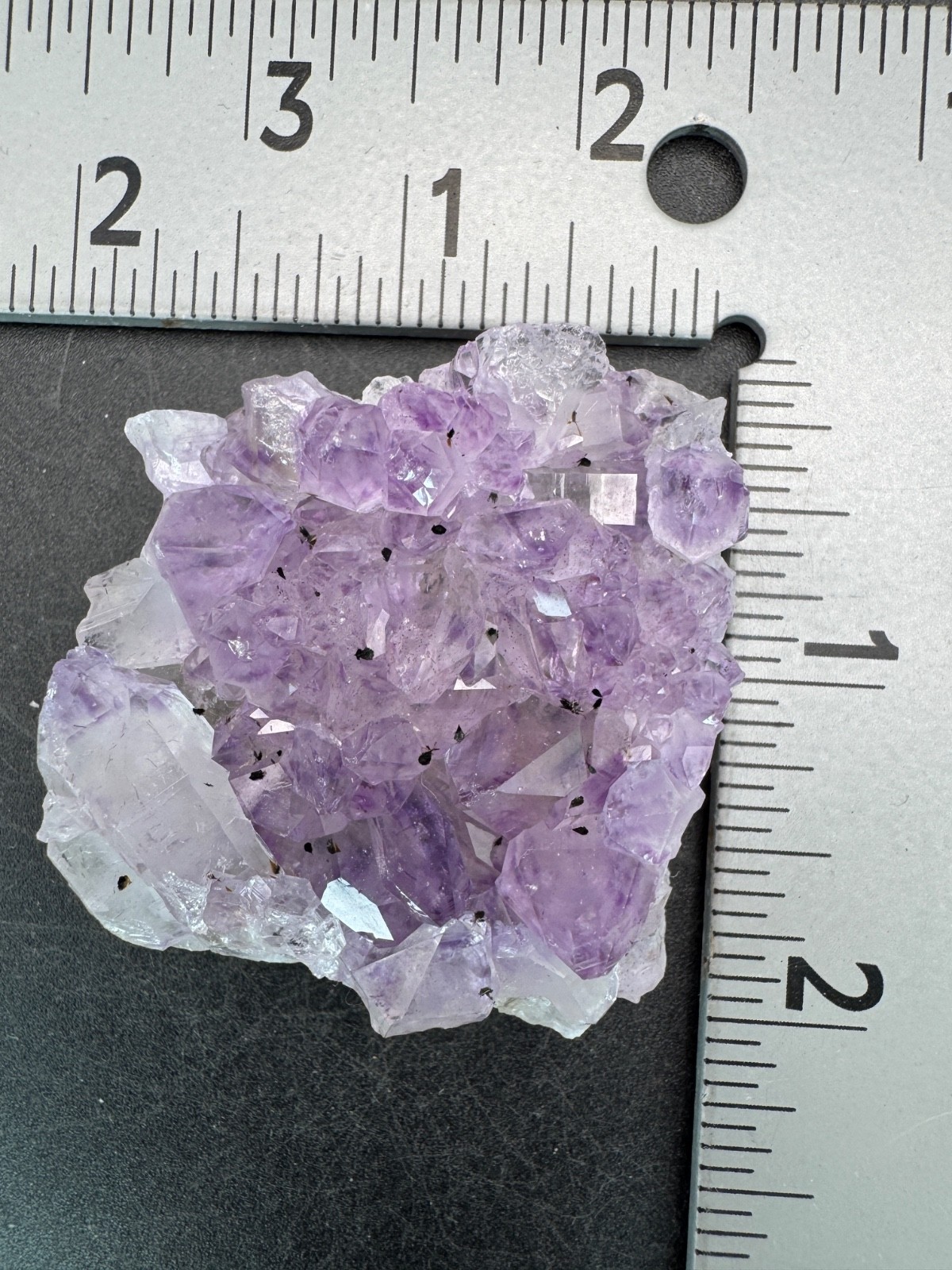 6857 Amethyst Cluster with Goethite Inclusions Brazil 60g