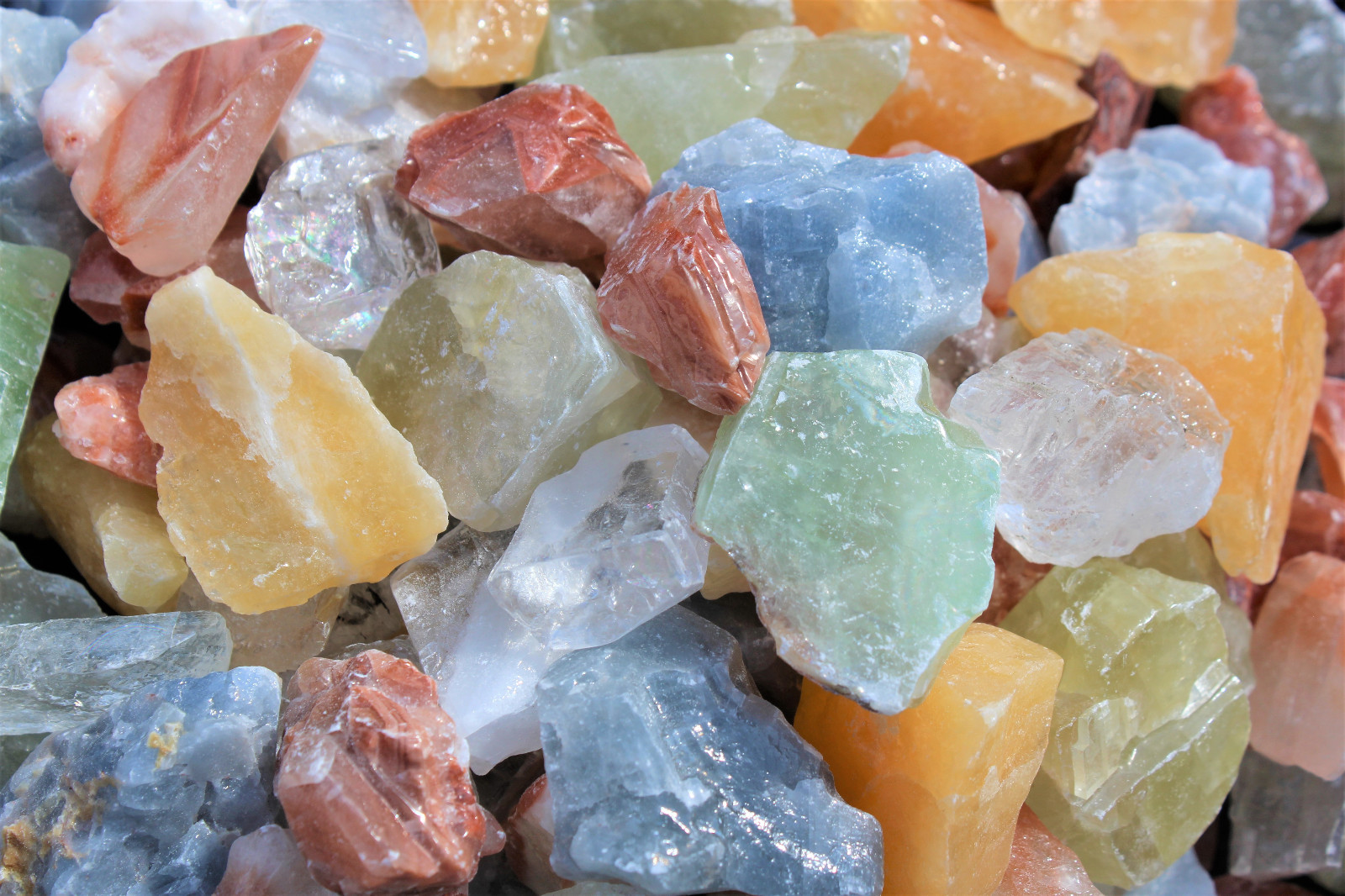 5 lb Bulk Lot Mixed Assorted Calcite (Rough Raw Crystal Gemstone Mineral)
