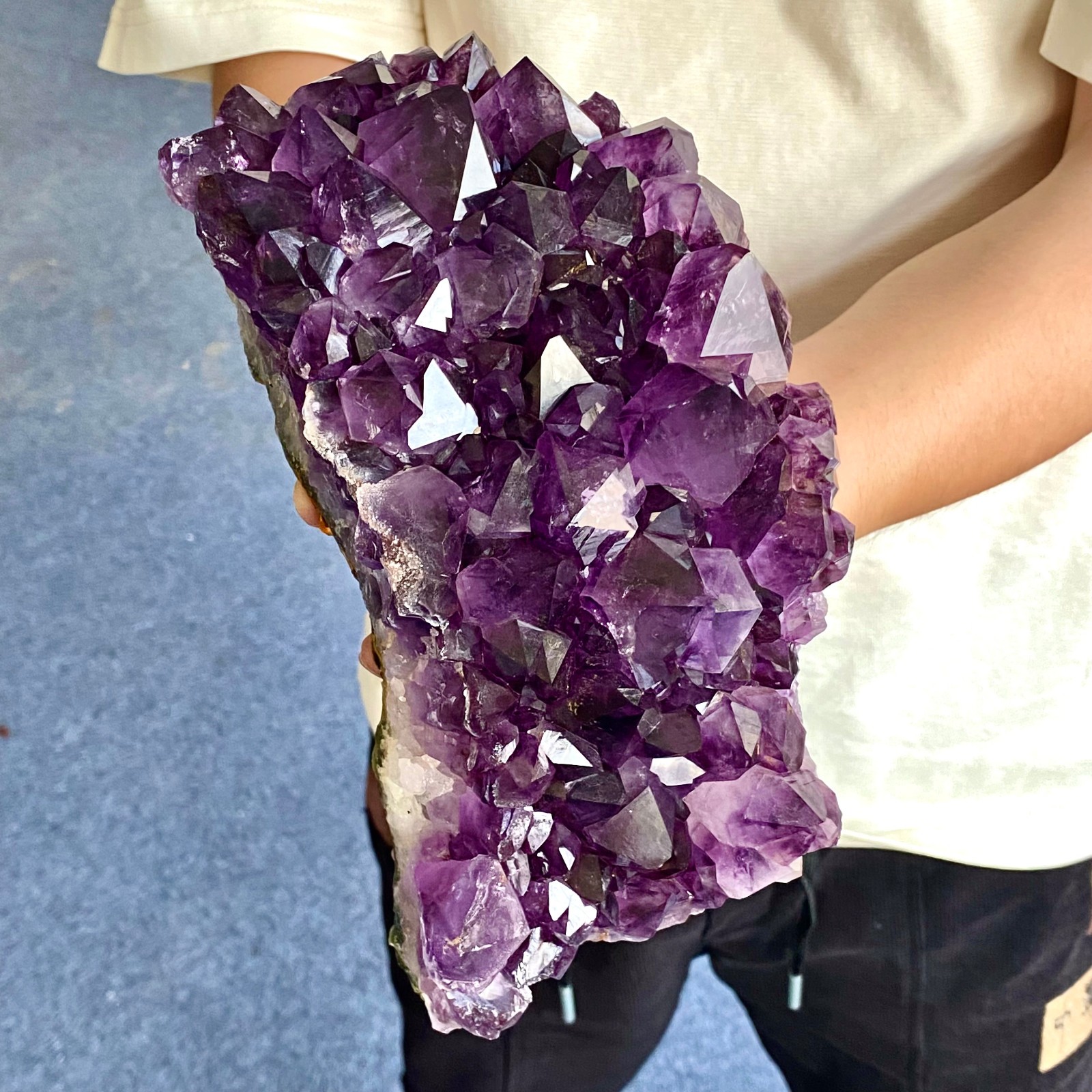 6.38LB Large Natural Amethyst geode quartz cluster crystal specimen Healing.
