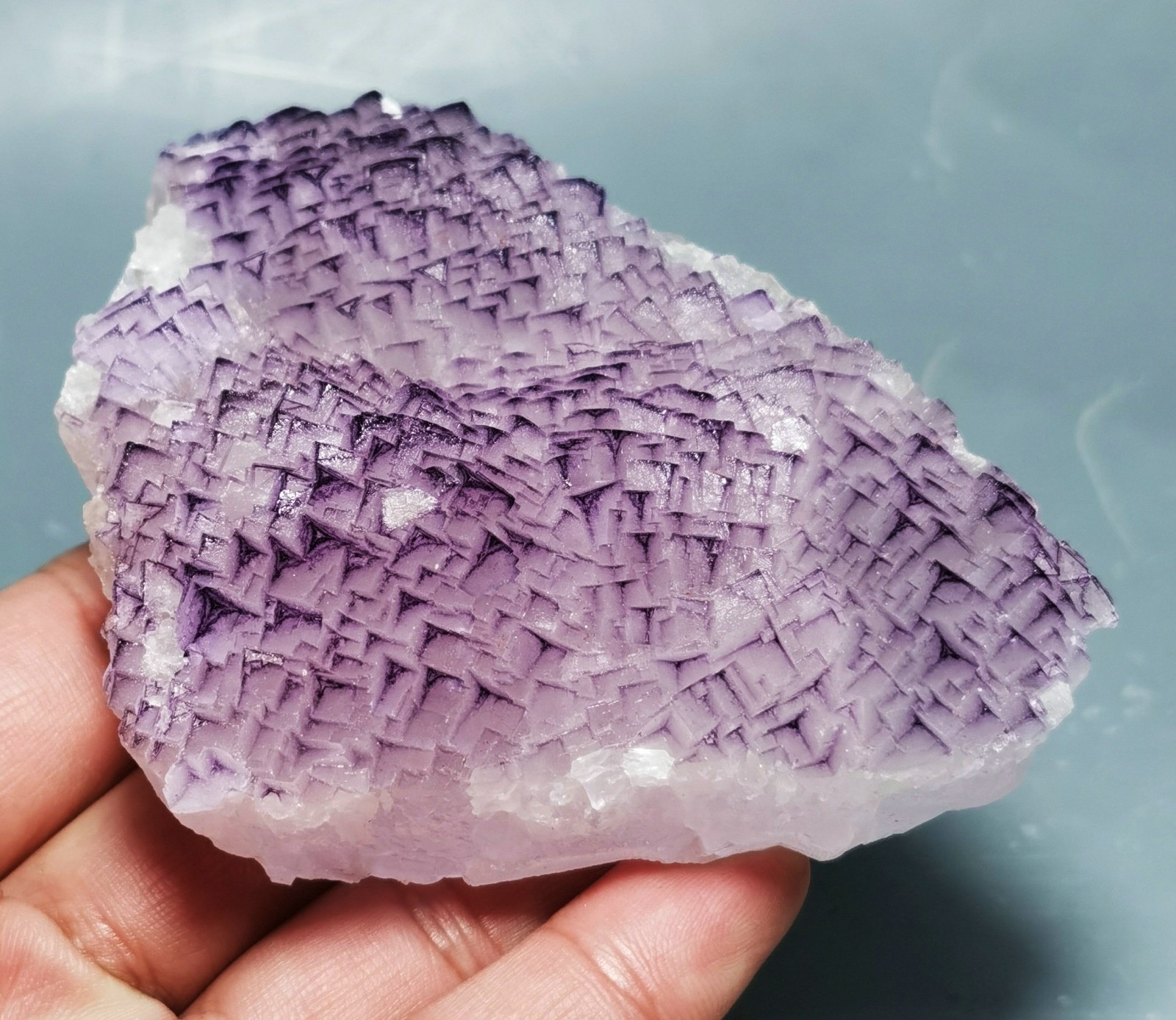 Rare Purple Fluorite Mineral Specimen China