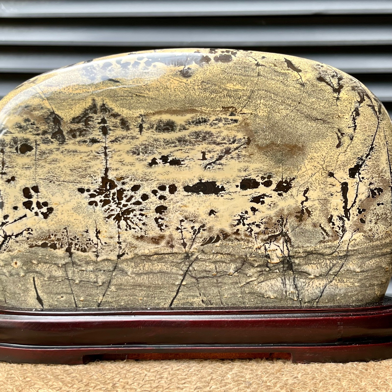 7.4 lb Scenic Stone Picture Art Thoughtful Gift Display Decor Stand