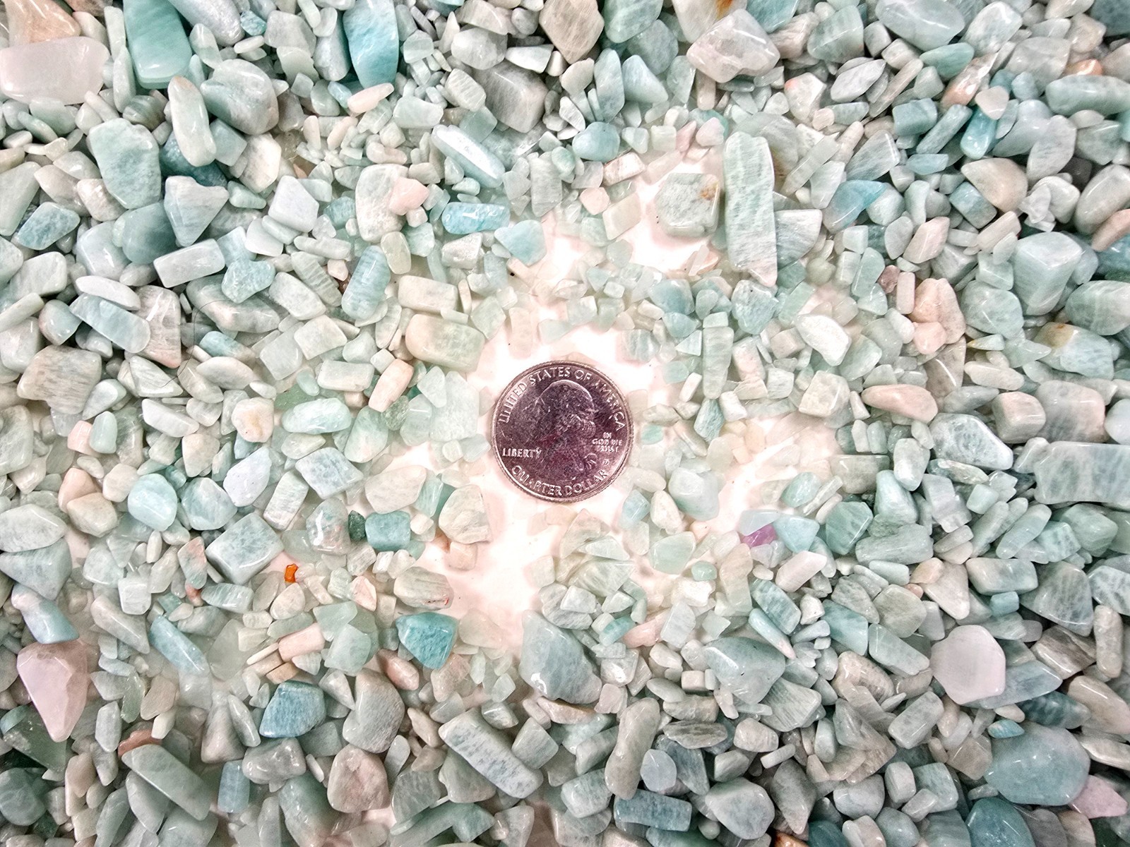 Tumbled Amazonite Crystal Stone Chips Bulk Undrilled Gemstone Natural Beads