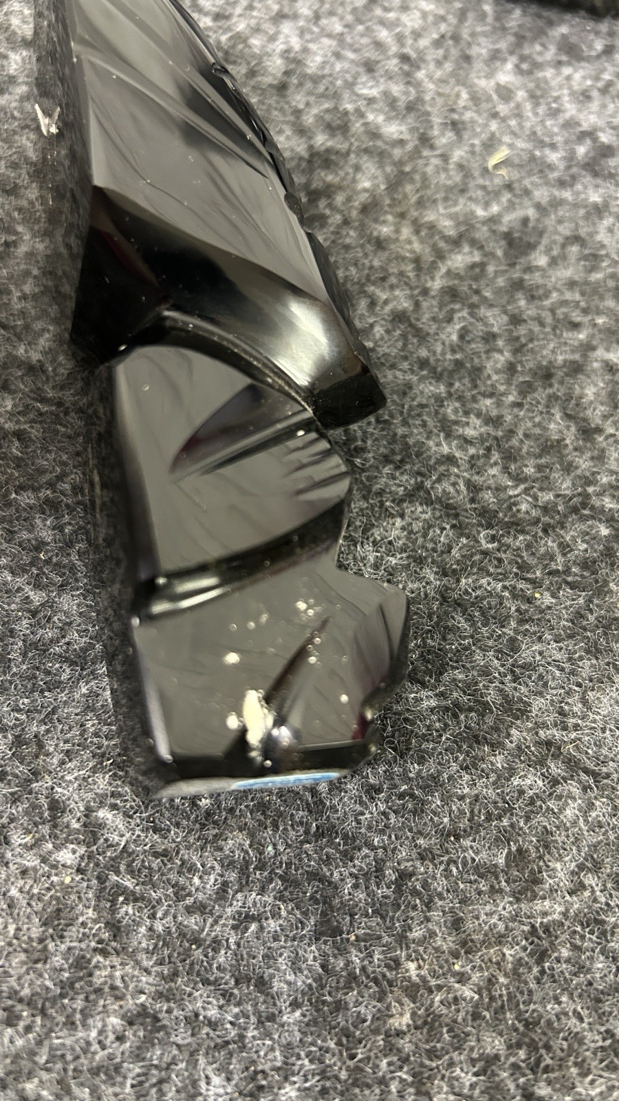 Golden Sheen Obsidian Mayan Aztec Figure 2 Knives Carved Quartz Crystal Mexico