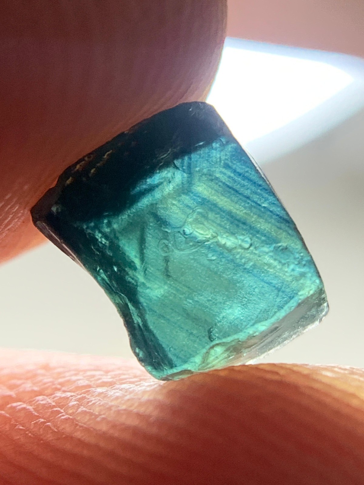 1.50 Crt Amazing Facet Grade Teal Sapphire Rough Piece @Madagascar