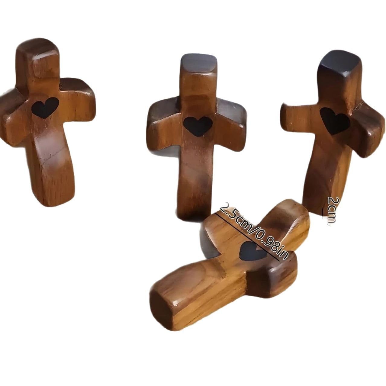 10 PCS Pocket Cross Heart Encouragement Religious Gift Comfort Stress Relief