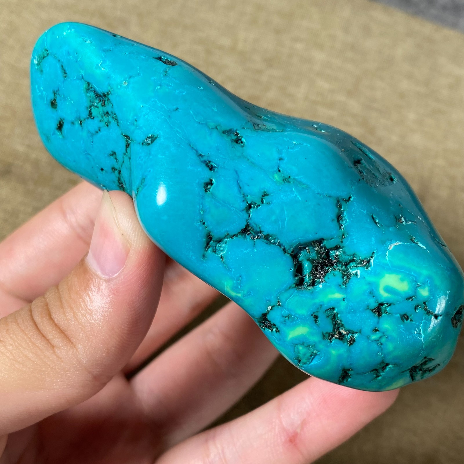 183g Beautiful Turquoise Nugget Rough specimen W381