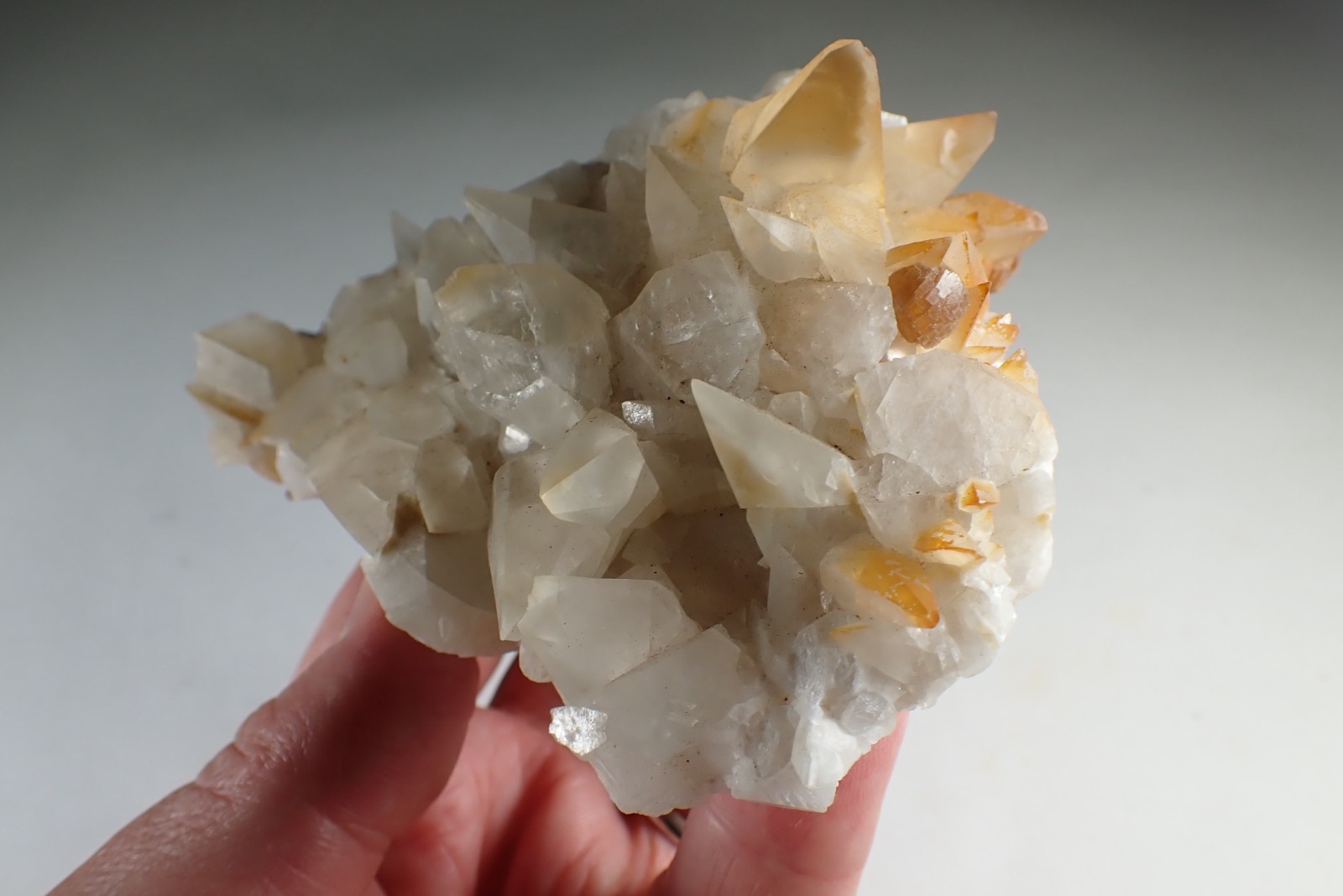 FLUORITE *UNIQUE ROUND CRYSTALS ON CALCITE *RARE LOC ! Stramberk, CZECH REPUBLIC