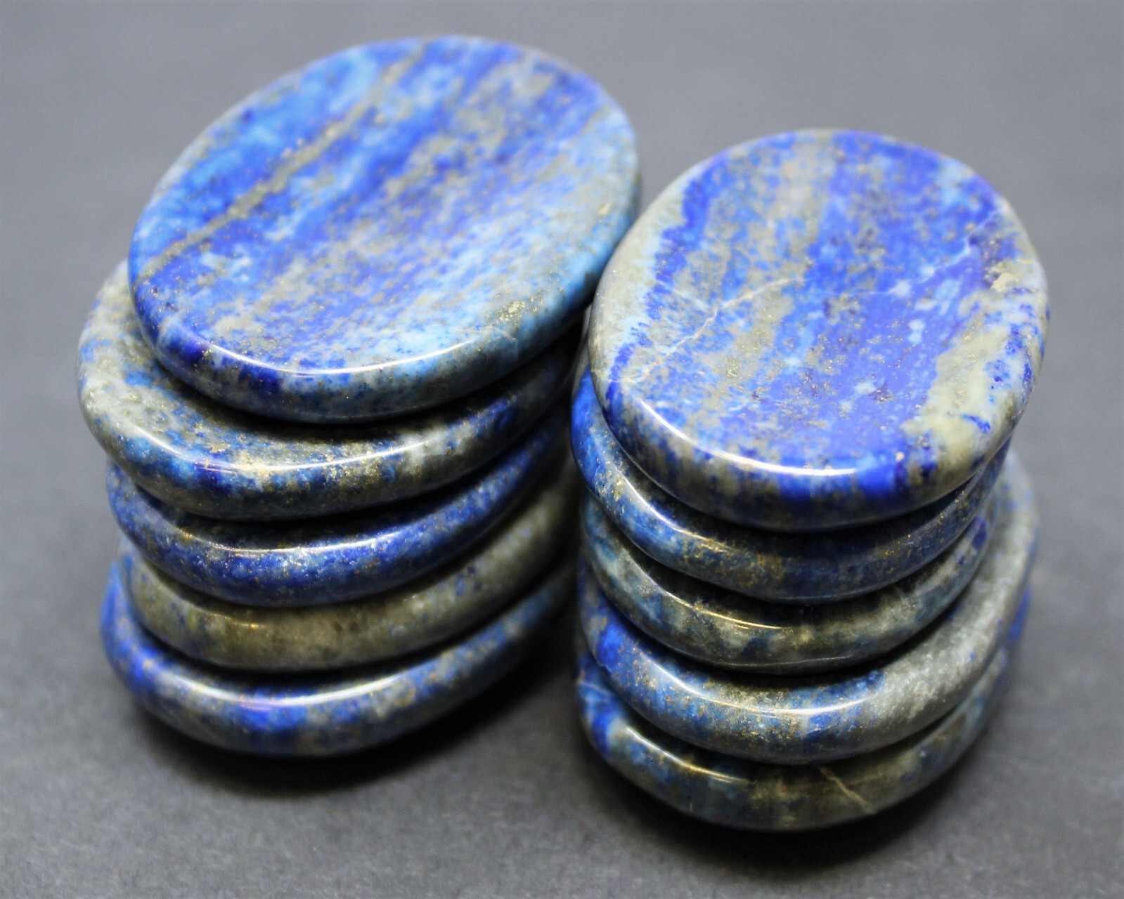Lapis Lazuli Worry Stone (Lapis Lazuli Palm Stone, Smooth Polished Pocket Stone)