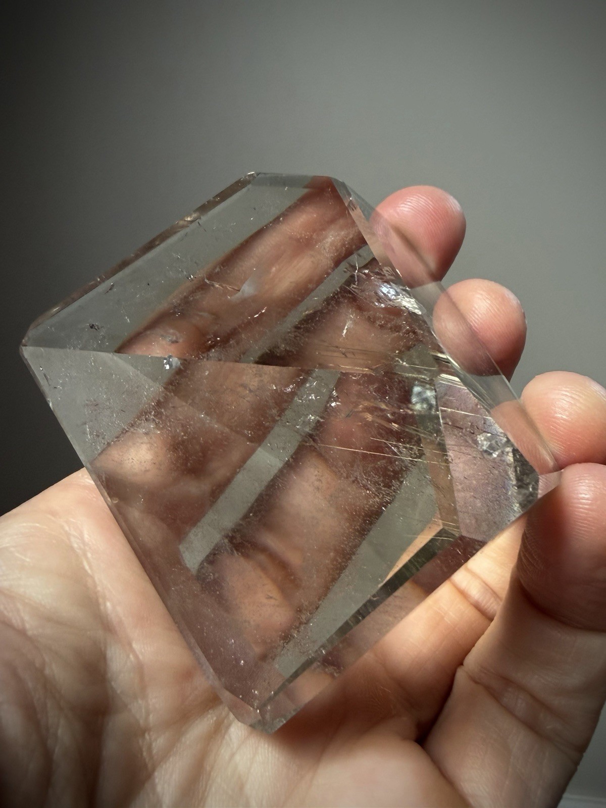 Gold Rutilated Quartz Crystal Optical Quartz Rutile Inclusion Quartz Polished