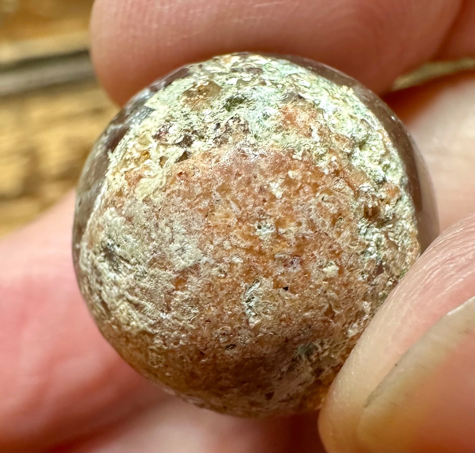 Teeny tiny super clear garden quartz crystal sphere with stand Free shipping