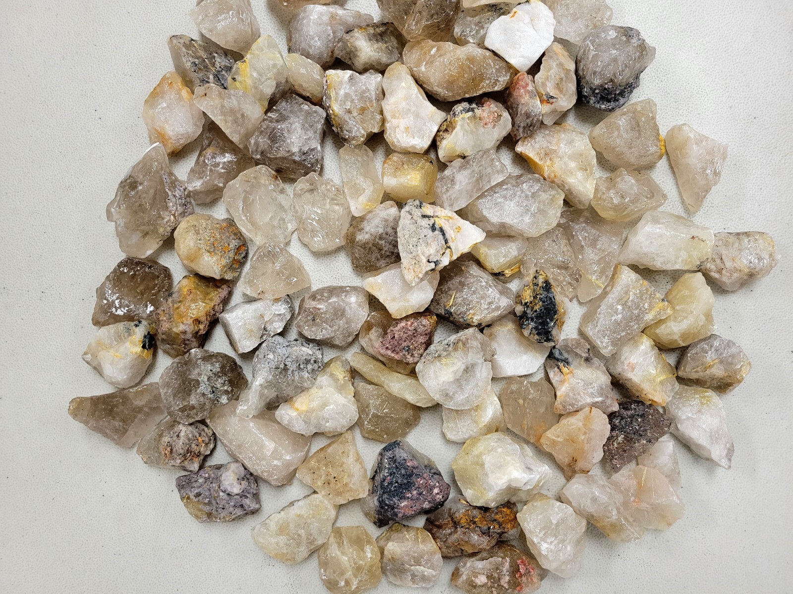 Rough Rutilated Quartz Crystals – Bulk Rutile Quartz Stones for Tumbling Healing