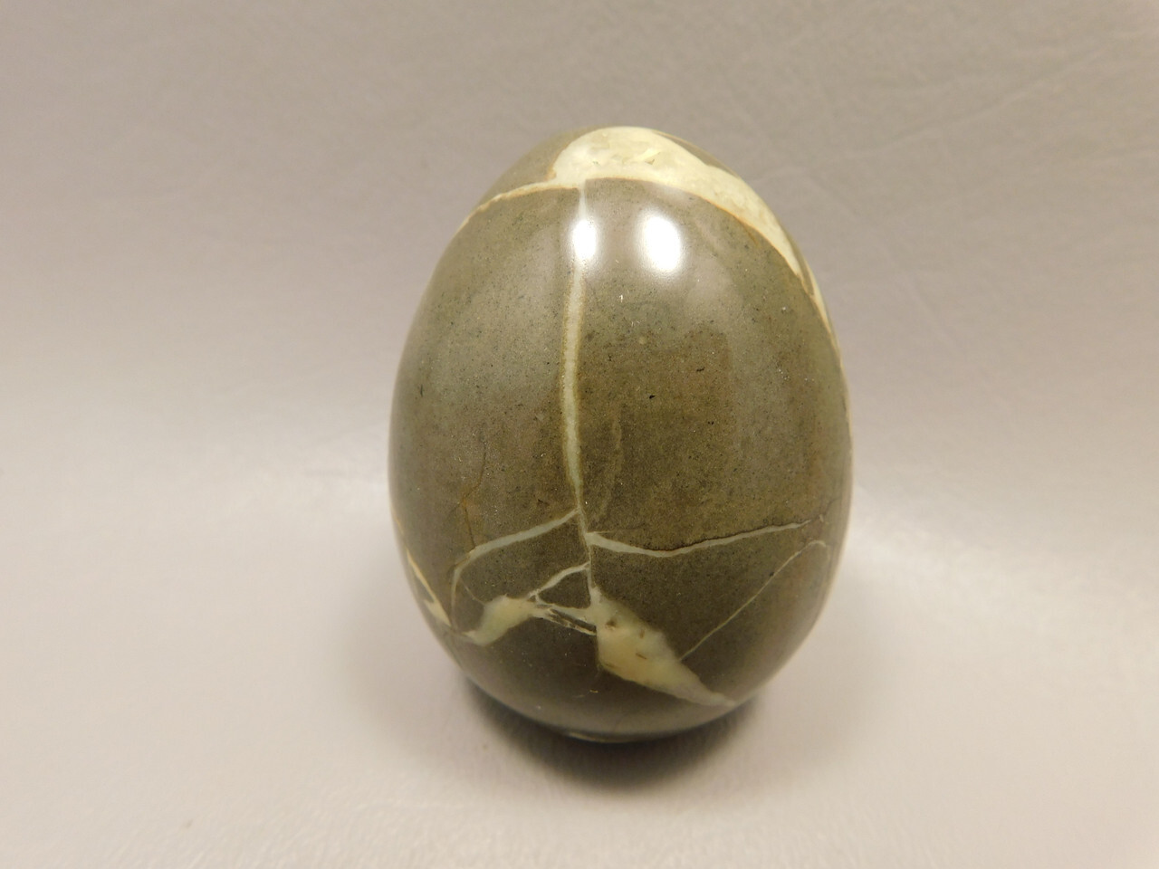 Septarian Nodule Egg Shaped 2.35 inch Polished Rock Utah Stone #O6