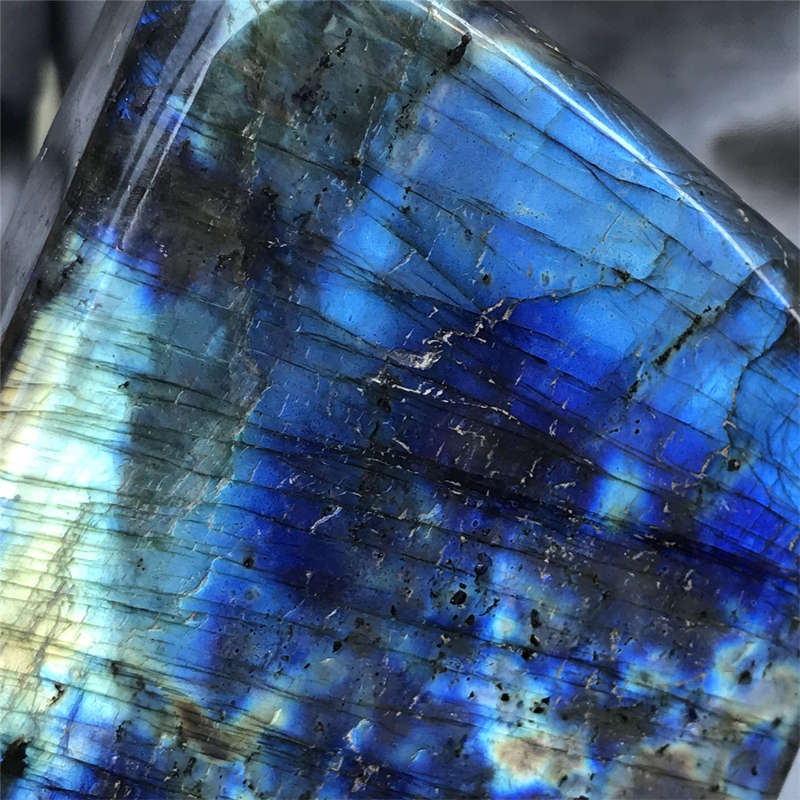 980g Natural Labradorite Quartz Crystal Spectrolite Mineral Reiki healing