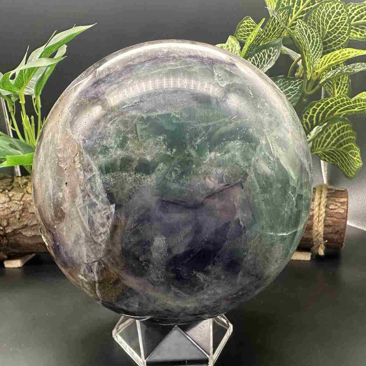 4730g Natural Fluorite Quartz Sphere Crystal Energy Ball Reiki Healing Gem