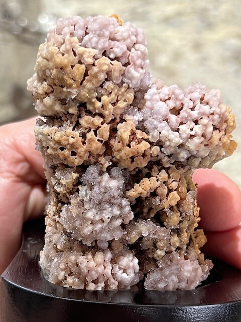 RARE BEAUTIFUL UNIQUE 3 7/16 ” DRUZY AMETHYST STALACTITE FORMATION, URUGUAY